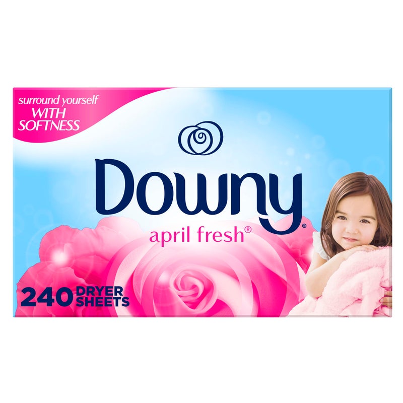 Downy Downy Dryer Sheets Laundry Fabric Softener, April Fresh, 240 count - Image 1
