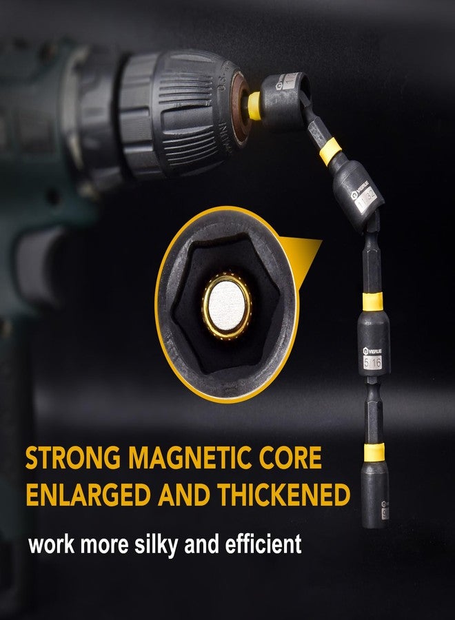 VIGRUE 43PCS Nut Driver Set for Impact Drill, Magnetic and Deep Nut Drivers, Metric & SAE Nut Drivers, Wing Nut Driver, Bit Extension, 1/4 Quick Change and Phillips Torx Hex Screwdriver Bit - Image 5