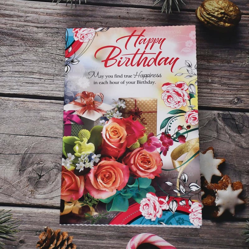 Natali Teddy With Birthday Greeting Card Pink - Image 2