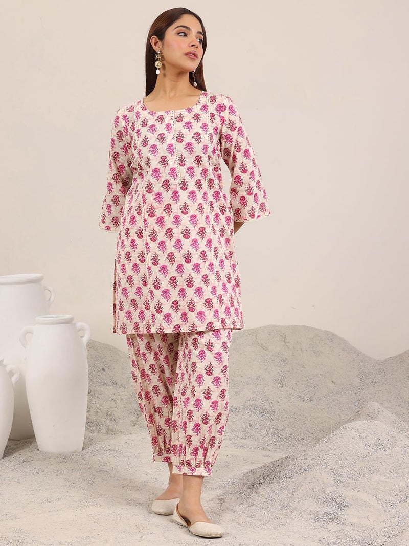 Libas Printed Pure Cotton Co-Ord Set-400437HM - Image 4