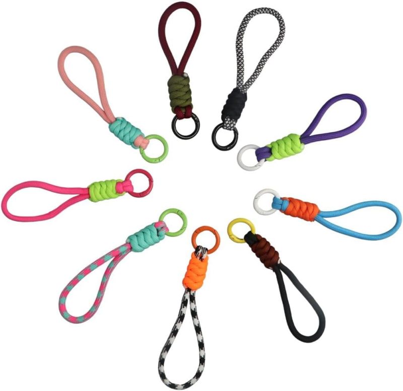 Braided Keychains 10-Pack Multicolor Adjustable Knot - Durable Anti-Loss Wrist Straps for Phones Car Keys Travelers Friends - Image 5