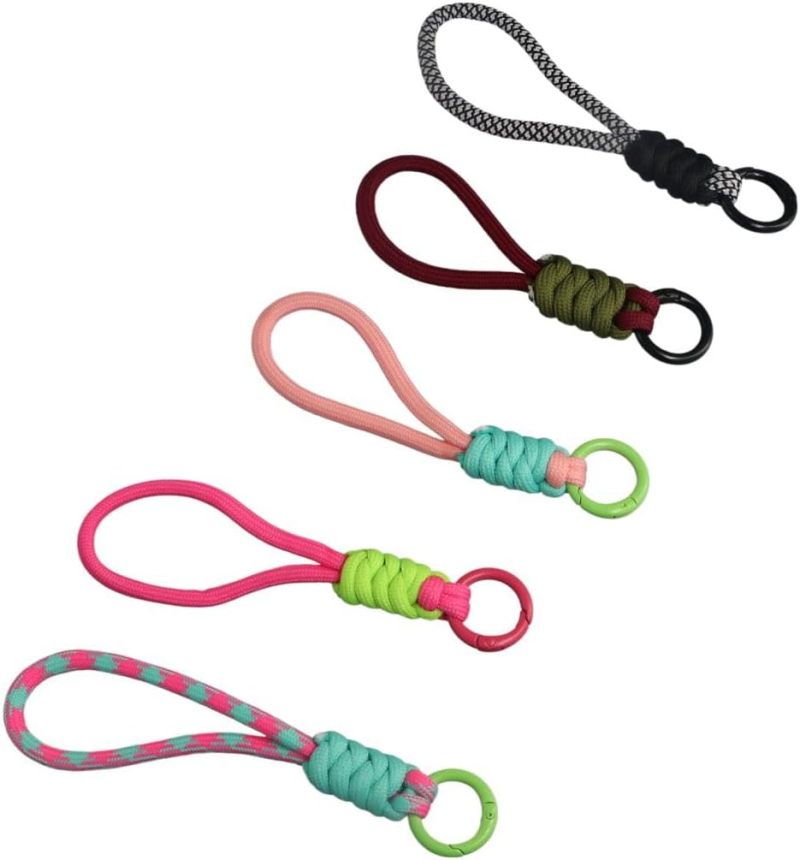 Braided Keychains 10-Pack Multicolor Adjustable Knot - Durable Anti-Loss Wrist Straps for Phones Car Keys Travelers Friends - Image 3