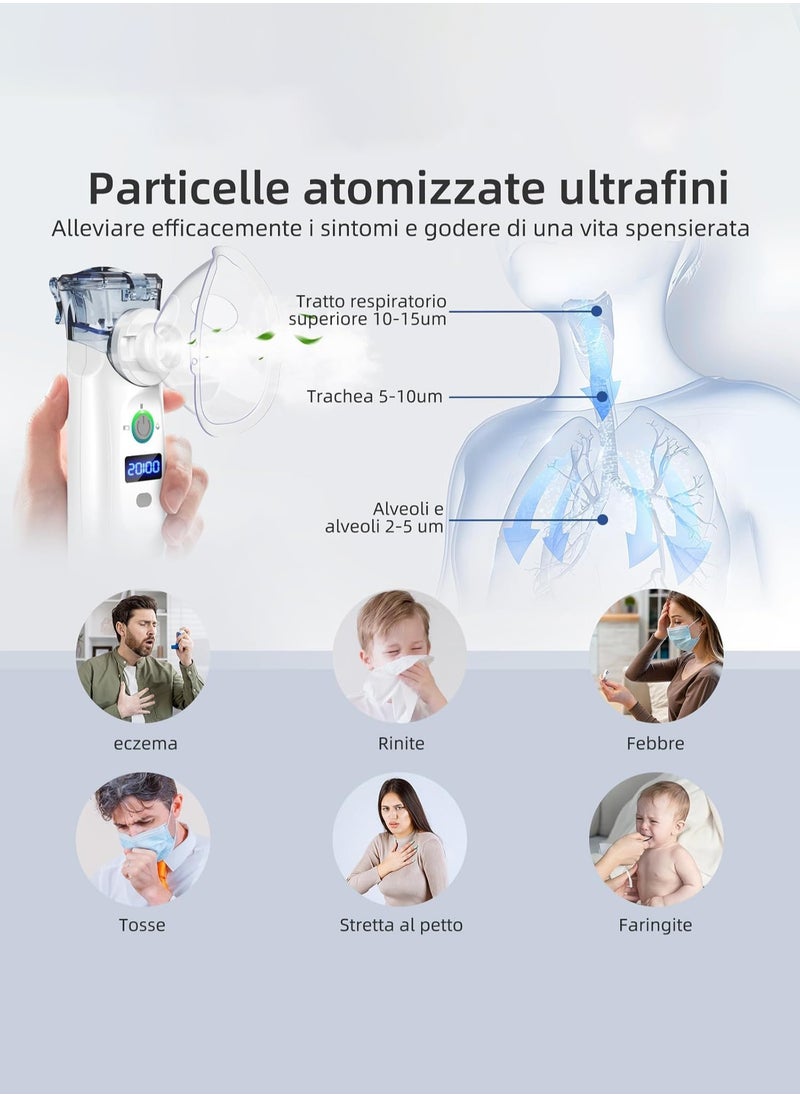 LOVNOV - Personal Cool Mist Steam Inhaler, Portable Atomizer Hydrating Mist, Handheld Steam Atomizer for Home Office Daily Use - Image 1