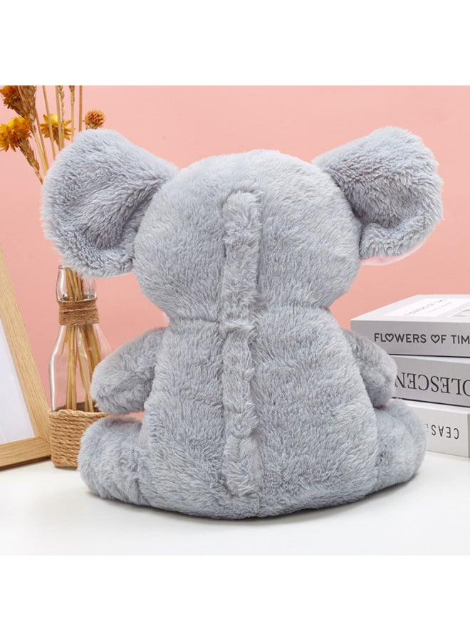 Soothing Breathable Plush Toy For Newborns Music Lighting Sleep Doll Elephant Shape PP Cotton Short Plush Multi-Functional-Color:Breathing Elephant Ordinary-Height:28cm  - Image 4