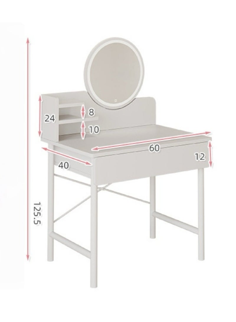 Generic Dressing Table Modern Vanity Table Makeup Cabinet with LED Makeup Mirror and Drawer Makeup Table for Bedroom（60*40*125.5CM）  - Image 5