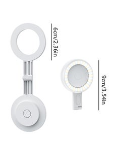 KASTWAVE LED Selfie Ring Light, Portable Magnetic Phone Ring Light, Sliding Design Fill Light, Mini Charging Foldable Magnetic Suction Makeup Light, Professional 180° Flip Ring Lighting for Selfies, White  - Image 2
