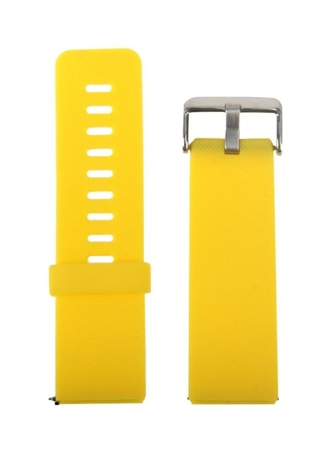 NIBEMINENT Oblique Texture Silicone Watchband For Fitbit Blaze Watch Yellow - Image 2