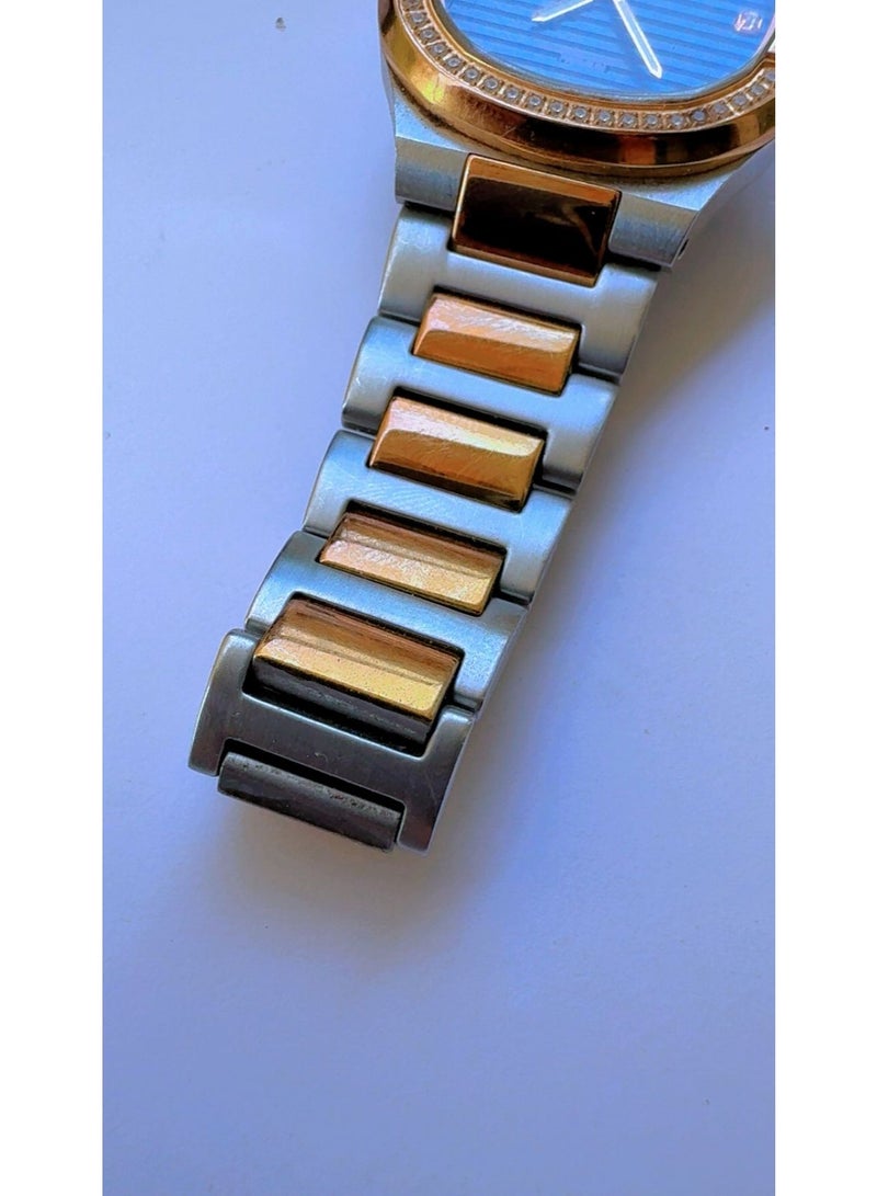 Cardial C-9715 Two-Tone Men's Watch - CZ Stones Bezel - Pre-Owned (Like Brand New) - Image 5