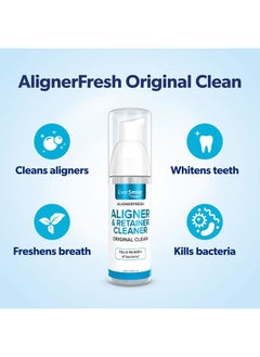 EverSmile AlignerFresh Original Clean Foam – Cleaner Compatible w/Invisalign and All Clear Aligners & Retainers – Eliminates Bacteria, Whitens Teeth, Fights Bad Breath – 50ml (4 Pack)  - Image 2