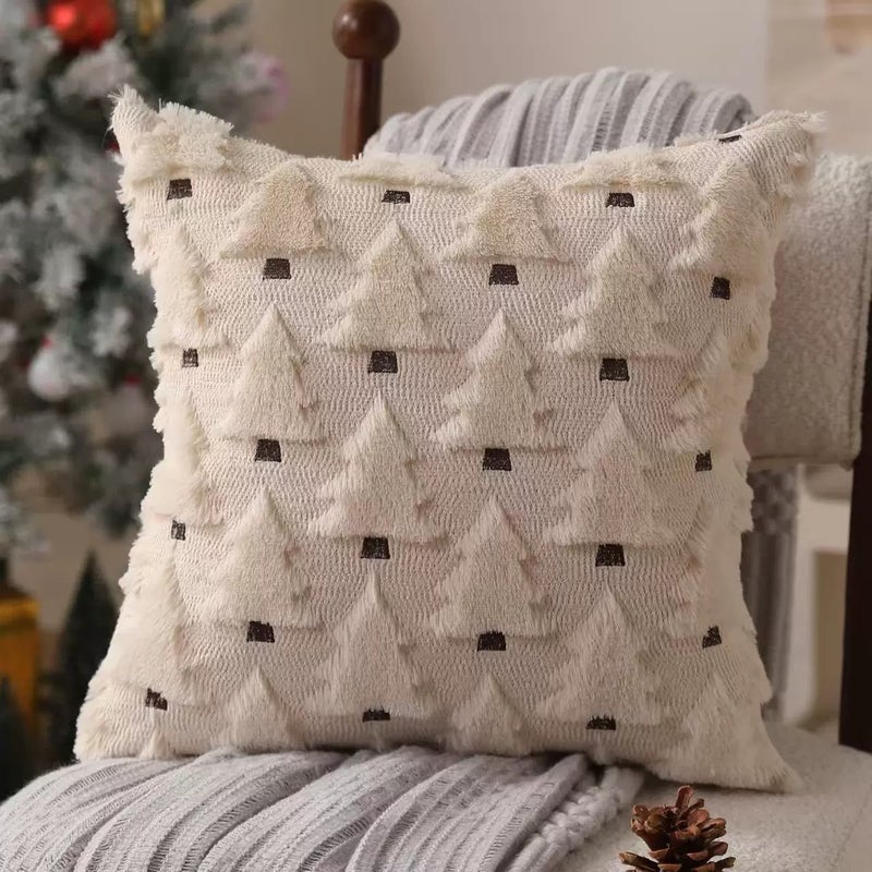 Autumn New Plush Christmas Pillow Set Three-dimensional Embroidery Christmas Tree Pillow Valentine's Day Love Pillow Set - Image 5