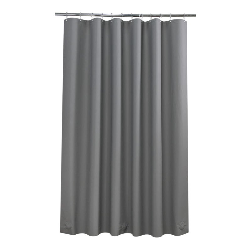 Waterproof Thick PEVA Shower Curtain with Hooks Dark gray 