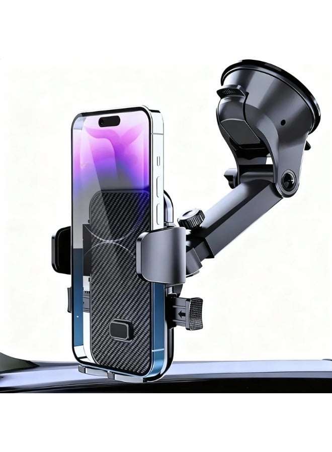 HM2A Car Phone Holder, Long Arm Phone Holder Car for Dashboard Windshield Air Vent【Heat-Resistant Strong Suction Cup】Car Mobile Holder Compatible with Most Phones… - Image 1