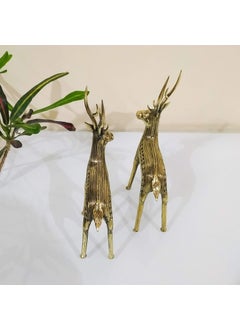 FASHERATI Metal Deer Pair Statue 65 inch Gold Pack of 2 Pieces  - Image 2