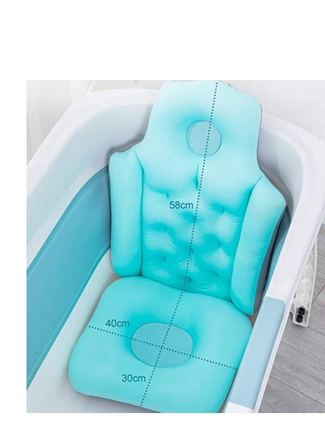 ليمرا وسادة حمام قابلة للطي للبالغين، وسادة مقعد لحوض الاستحمام للبالغين، وسادة حوض استحمام مريحة، وسادة حمام لدعم الرقبة والرأس والكتفين بمشبك تثبيت يمكن تعليقها رمادي غامق - Image 3