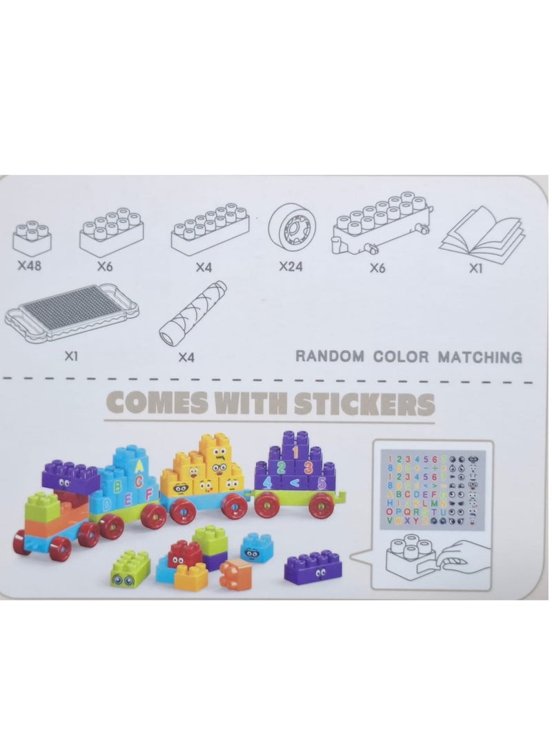 Building Blocks Set For Kids 3+ Years 88 Pieces Big Stacking Blocks With Slideway Educational Toys For Boys And Girls Height Adjustable Block Table And Storage Box Multi-functional Kids Activity Table Small Size - Image 4