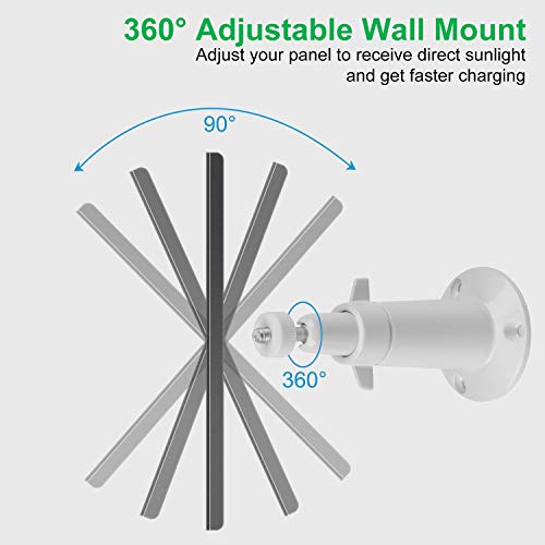 UYODM Solar Panel Compatible with SimpliSafe Outdoor Security Camera,Power Your SimpliSafe Outdoor Camera continuously, AL Alloy Frame Durable and Sturdy - Silver - Image 5