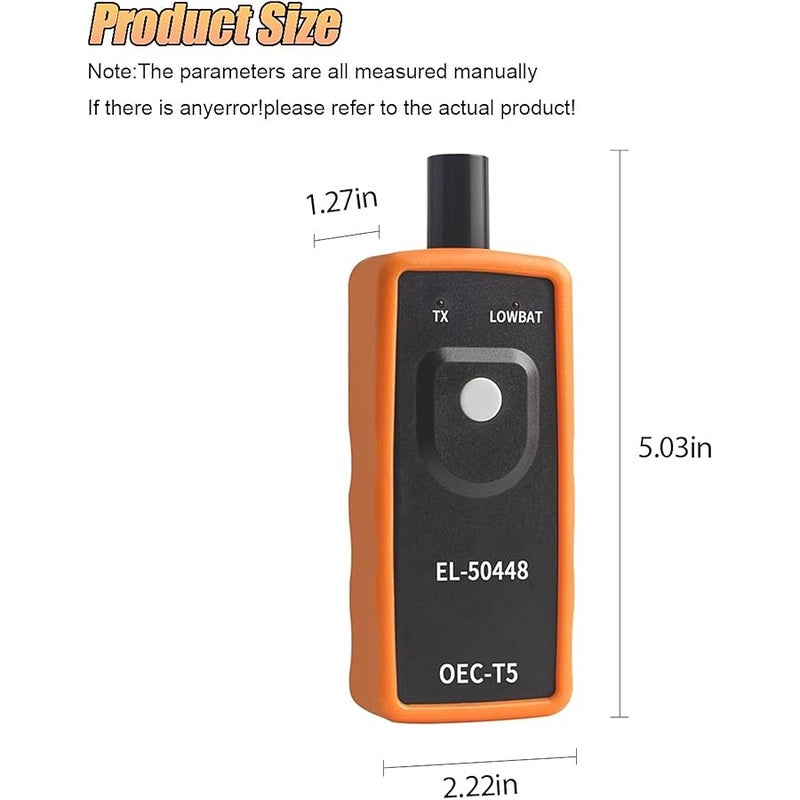 ZIMISI EL-50448 TPMS Relearn Tool, OEC-T5 Tire Pressure Monitor Sensor System Activation and Reset Tool, Programming Training Reset Tools for GM/Buick/Chevy Series Vehicles - Image 2