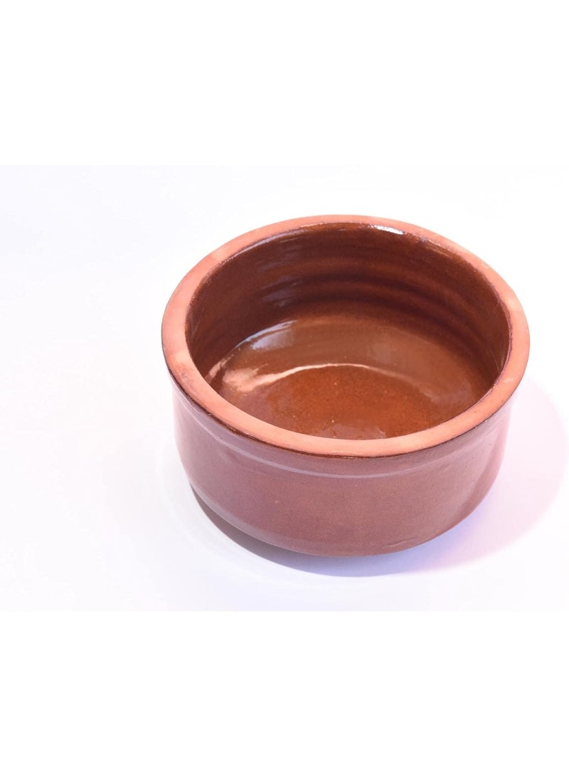 Clay Cooking Pot Microwave and Oven Safe Single Piece Heat Resistant Earthenware Casserole Dish with Lid for Baking Serving and Traditional Home Kitchen Use - Image 2
