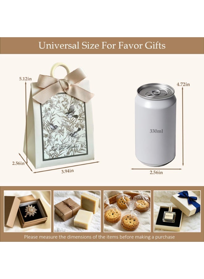 Generic 10-Pack Vintage Floral & Bird Wedding Candy Boxes – Elegant Fabric & Paper Texture with Ribbons, Retro French Forest-Inspired Design, Perfect Favor Boxes for Wedding Sweets, Birthdays, Baby Showers & Special Parties | Premium Treat Packaging for Guests  - Image 3