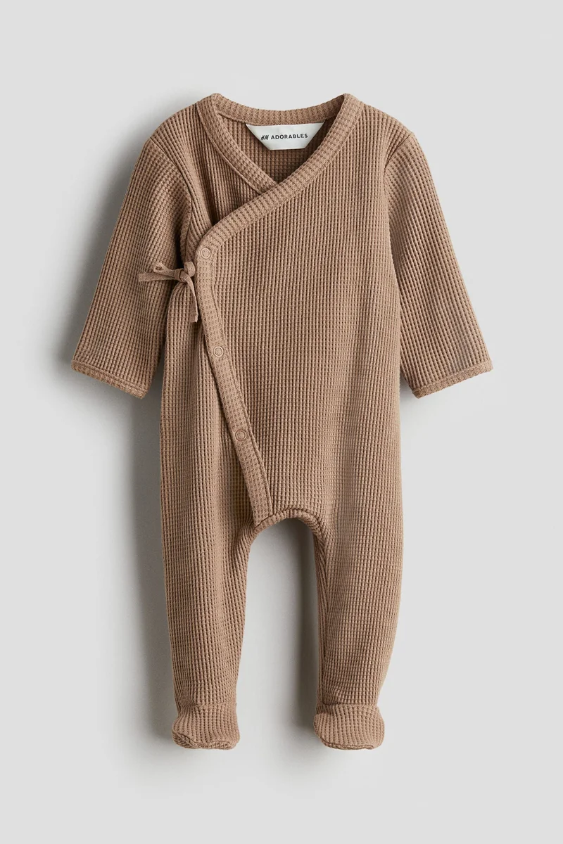 H&M Waffled cotton romper suit