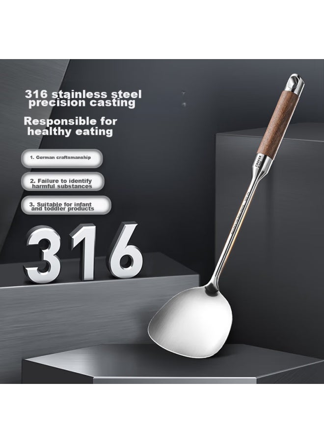 COOKER KING Chuidahuang 316l Stainless Steel Kitchen Utensil Set, 7 Pieces Including Spatula, Frying Pan Spatula, Silicone Spatula, Soup Ladle, Strainer, Kitchenware Set  - Image 3