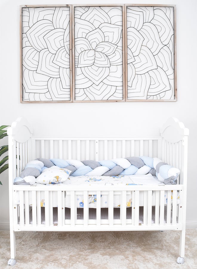 FUN MOMENT 7-Piece Baby Cot Bedspread With Snail Partitions - Image 3