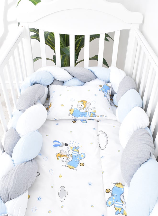 FUN MOMENT 7-Piece Baby Cot Bedspread With Snail Partitions - Image 2