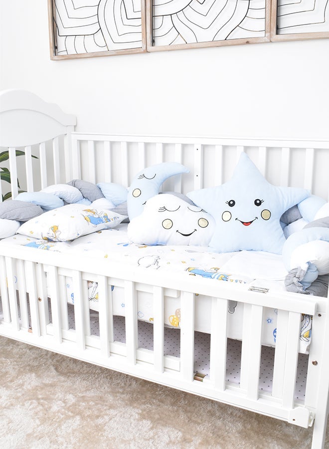 FUN MOMENT 7-Piece Baby Cot Bedspread With Snail Partitions - Image 1