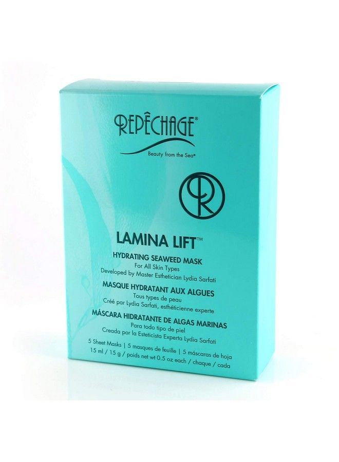 Repechage Lamina Lift Hydrating Seaweed Face Mask Cotton Sheet Mask For All Skin Types 5 Pack - Image 1