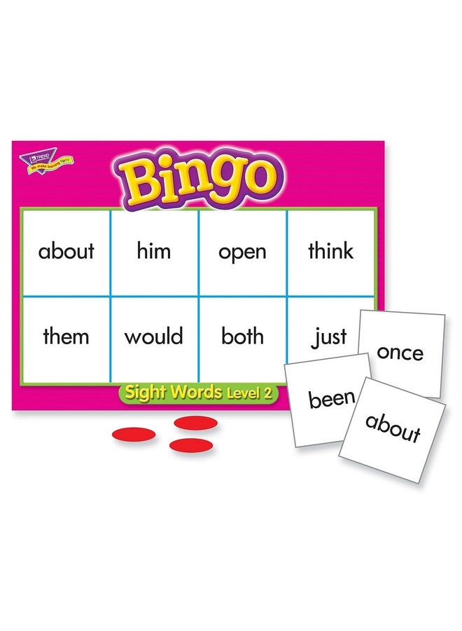 Trend Enterprises Trend Enterprises: Sight Words Level 2 Bingo Game, Exciting Way for Everyone to Learn, Play 6 Different Ways, Great for Classrooms and at Home, 3 to 36 Players, for Ages 5 and Up - Image 2