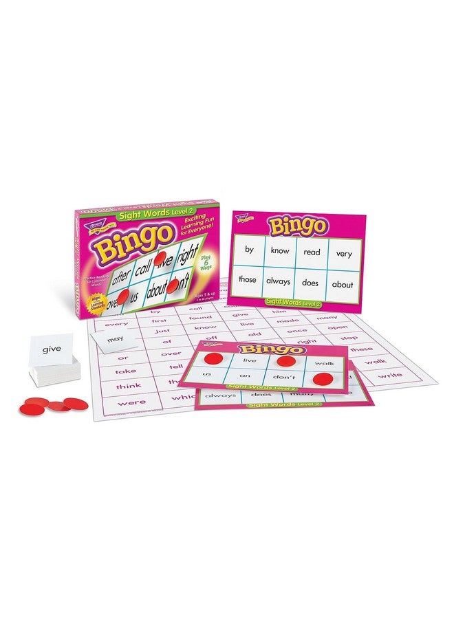 Trend Enterprises Trend Enterprises: Sight Words Level 2 Bingo Game, Exciting Way for Everyone to Learn, Play 6 Different Ways, Great for Classrooms and at Home, 3 to 36 Players, for Ages 5 and Up - Image 3