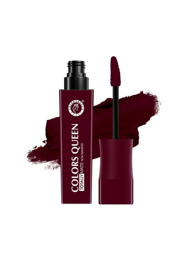 COLORS QUEEN Totally Matte Liquid Lipstick Intense Color Payoff Lightweight Comfortable One Swipe Long Lasting Non Transfer Women 11 - Rosewood 7.5g  - Image 1