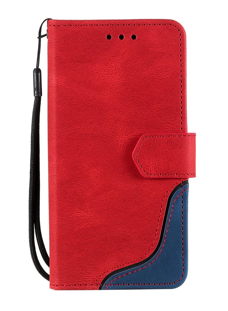 Suteni Color Block Flip Cover Card Slots Leather Phone Case for Samsung - Image 1