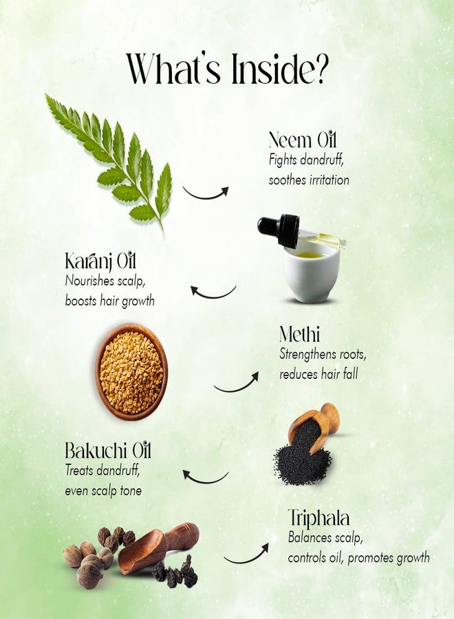 Ohria Ayurveda Nimba Karanj Thailam Anti-Dandruff Hair Oil | Neem, Triphala, Karanj | Scalp Health & Hair Nourishment | For All Hair Types | 200ml - Image 4