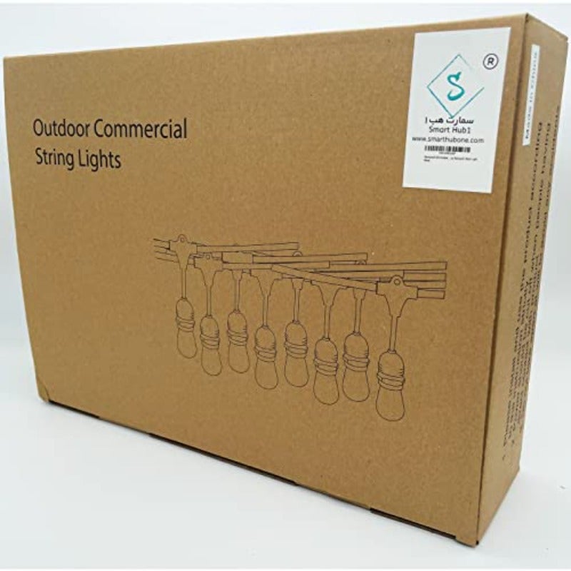 'Waterproof LED Outdoor String Lights - Hanging 2W Vintage S14 bulbs - 14.4M Premium Quality For Patio Lights Create Cafe Ambience in Your Backyard- Warm Light - Image 4