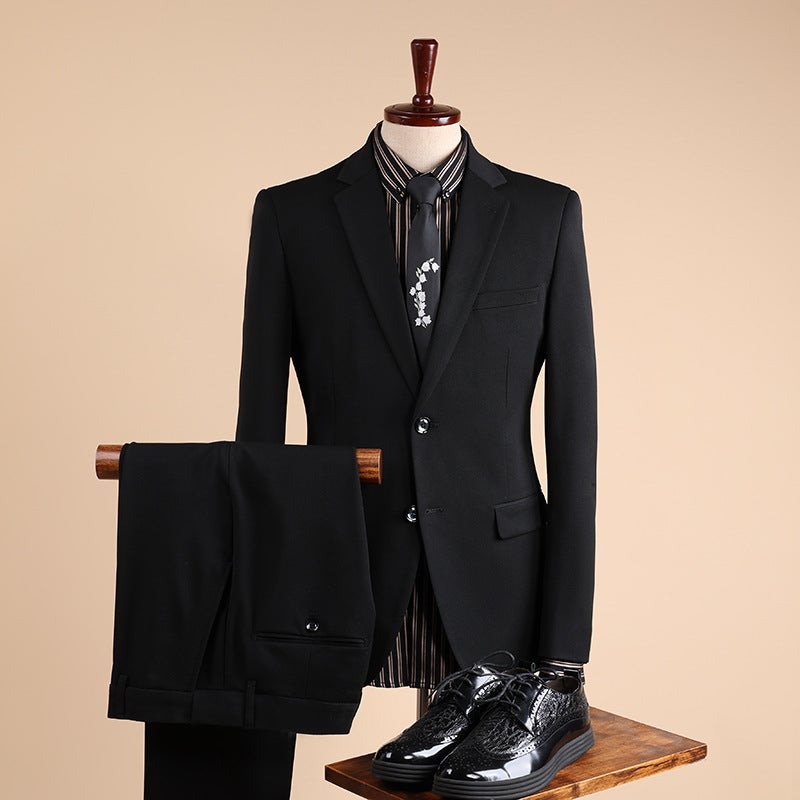Four Seasons British Suit Men'S Suit Slim Fit Business Formal Wear With Bridegroom Wedding Dress Suit Two-Piece Suit Autumn - Image 5