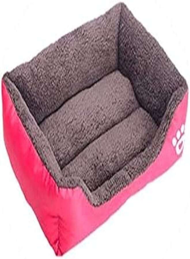 Solid Color Pet Dog Bed Soft PP Cotton Filled Puppy Cat Sofa Bed Warm Pet Cushion Rectangle Cat Dog Mat