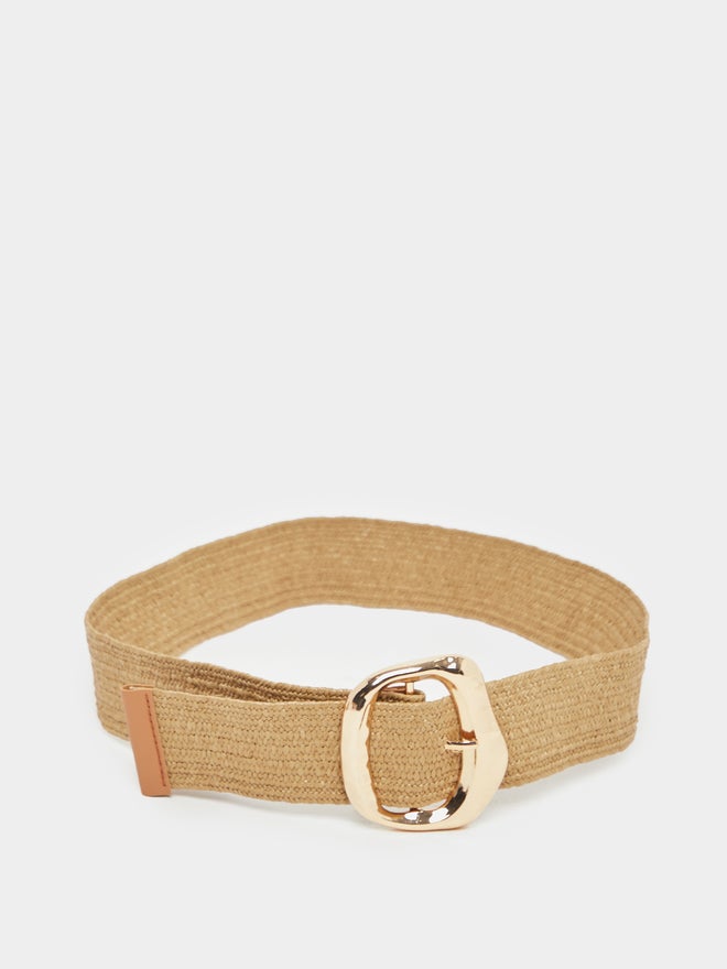 Styli Styli Solid Jute Gold Buckle Belt  - Image 2