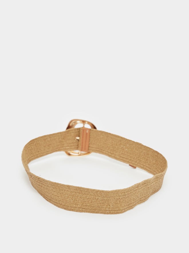 Styli Styli Solid Jute Gold Buckle Belt  - Image 3