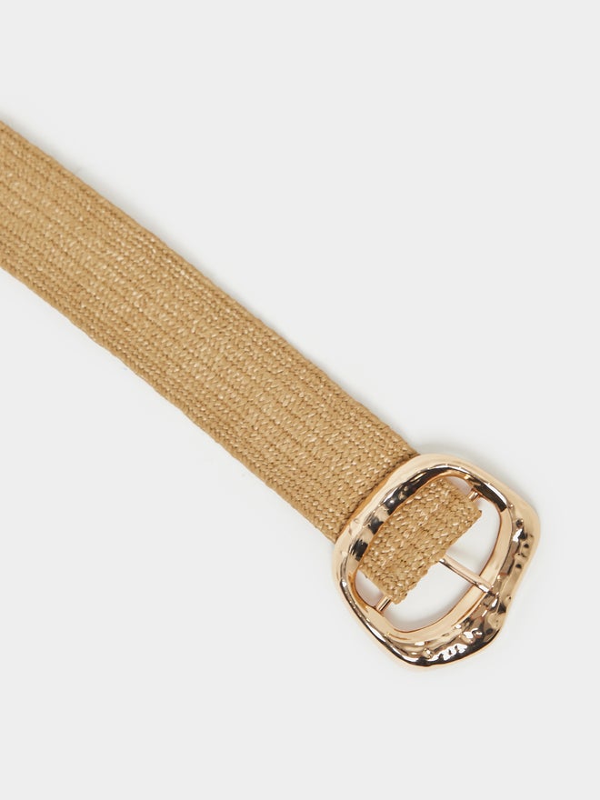 Styli Styli Solid Jute Gold Buckle Belt  - Image 4