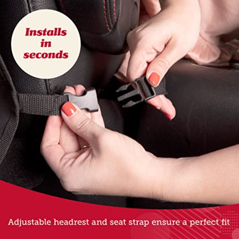 Heavy Duty Kick Mats 2 Pk - Back Seat Protector, Sag Proof, Waterproof, Car Back Seat Cover for Who Make Big Messes, 3 Reinforced Storage Pockets, Premium Oxford Fabric (Red) - Image 4