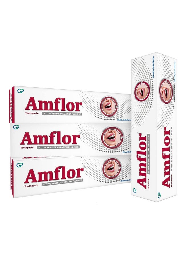 Amflor Toothpaste for Braces | Prevents Cavities & White Spot Lesions | Organic Amine Fluoride for Enamel Remineralization| Mint Flavour Orthodontic Toothpaste | Pack of 4 (70 g per pack) - Image 1