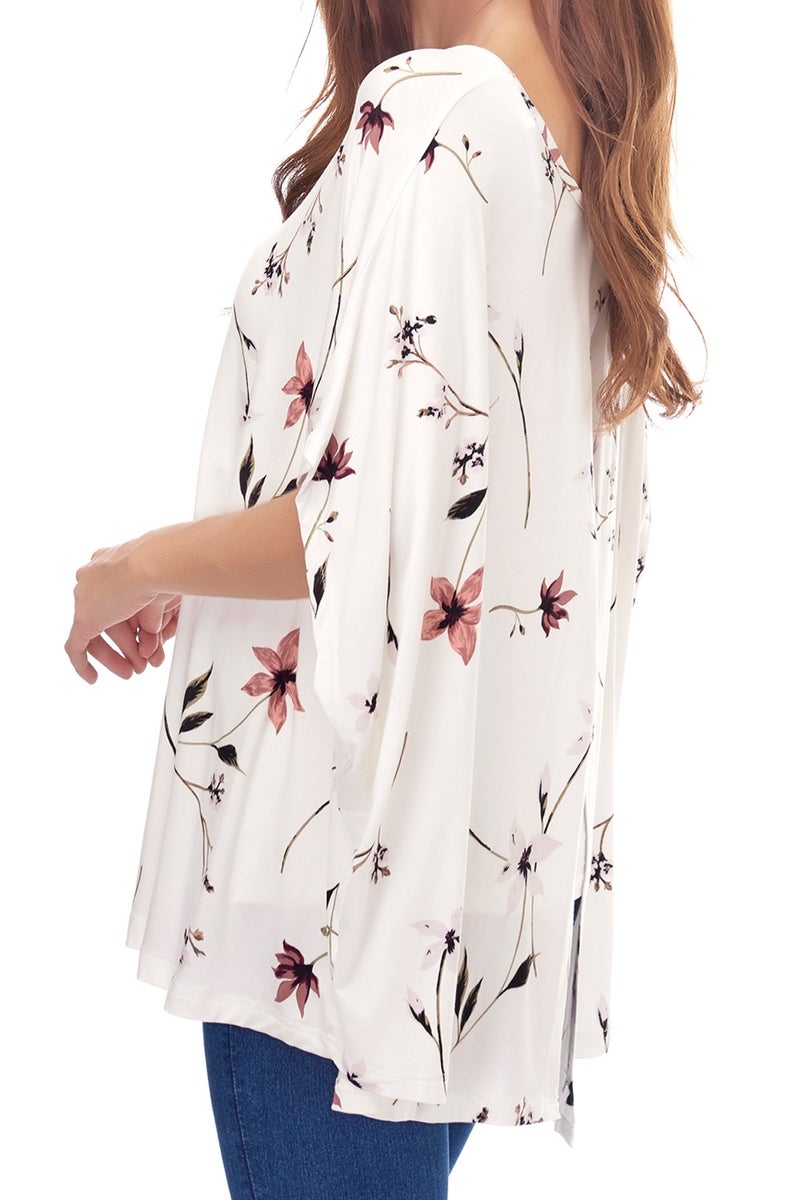 Smallshow Women's Nursing Top Maternity Poncho for Breastfeeding SVP033 - Image 2