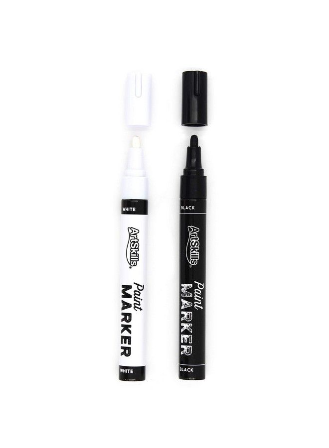 ArtSkills Acrylic Paint Pens Black And White Paint Markers For Kids Fine Tip Markers For Painting Glass Ceramic Wood Metal Art Supplies For Kids & Adults - Image 3