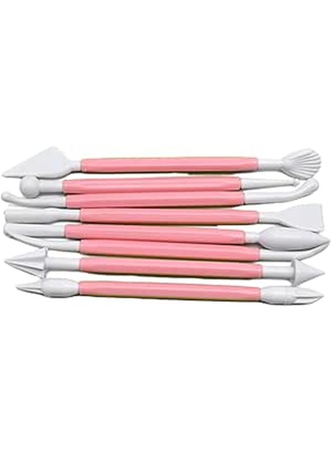 8Pcs Cake Fondant Sculpting Tool Fondant Cake Cutter Cake Mould Tool Cake Scraper Clay Modeling Set - Image 1