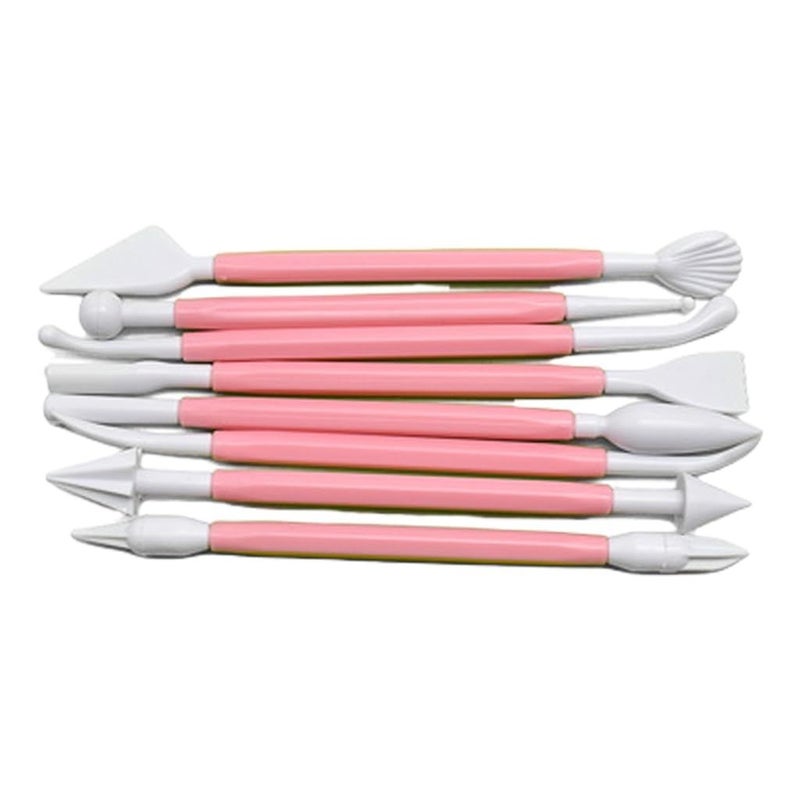 8Pcs Cake Fondant Sculpting Tool Fondant Cake Cutter Cake Mould Tool Cake Scraper Clay Modeling Set - Image 2