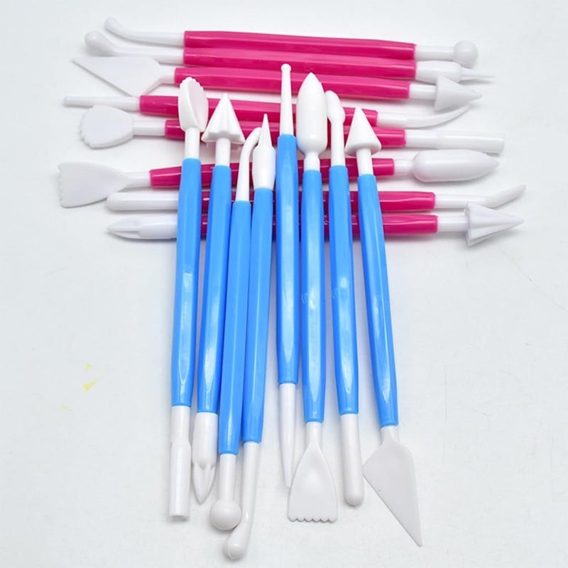 8Pcs Cake Fondant Sculpting Tool Fondant Cake Cutter Cake Mould Tool Cake Scraper Clay Modeling Set - Image 5