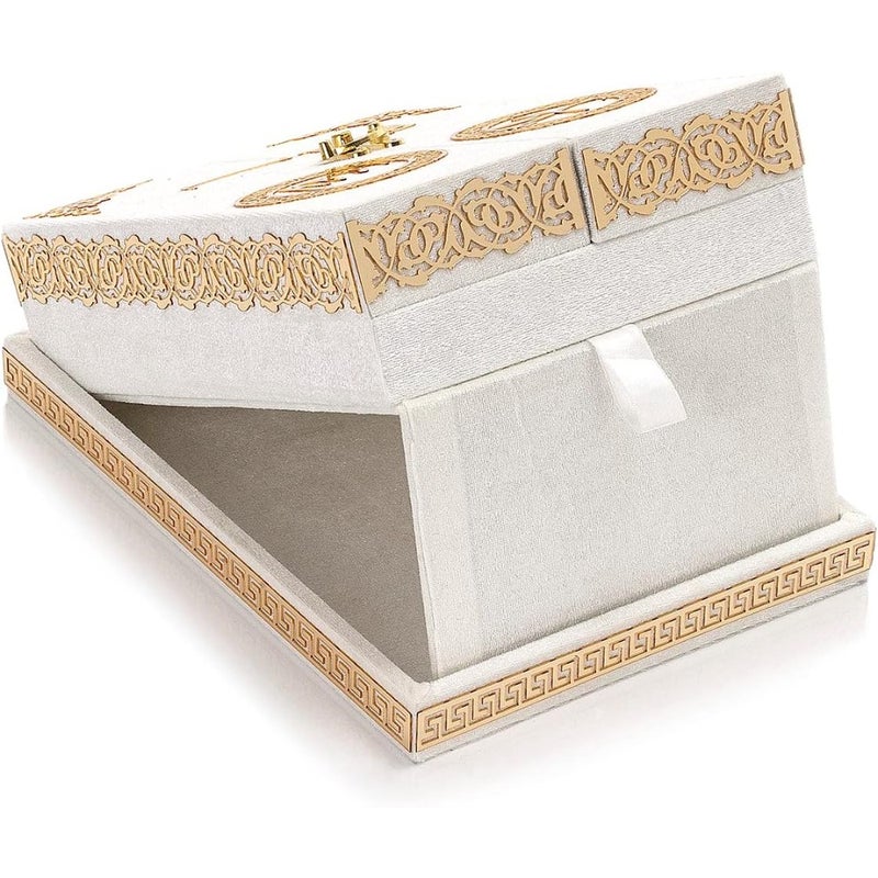 Special Elegant Velvet Cover Decorative Box Quran Book Quran Arabic Islamic Decorations for Home, Muslim Home and Table Decor, Perfect Islamic Ramadan Eid Gifts - Image 5