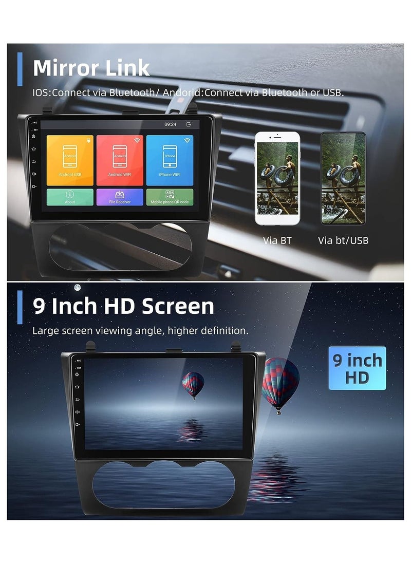 Android Screen For Nissan Altima 2008 To 2012 2GB RAM 32GB Memory Support Apple Carplay Android Auto Full HD Touch Screen built In Bluetooth USB Radio WiFi Play Store Backup Camera include (Manual AC)