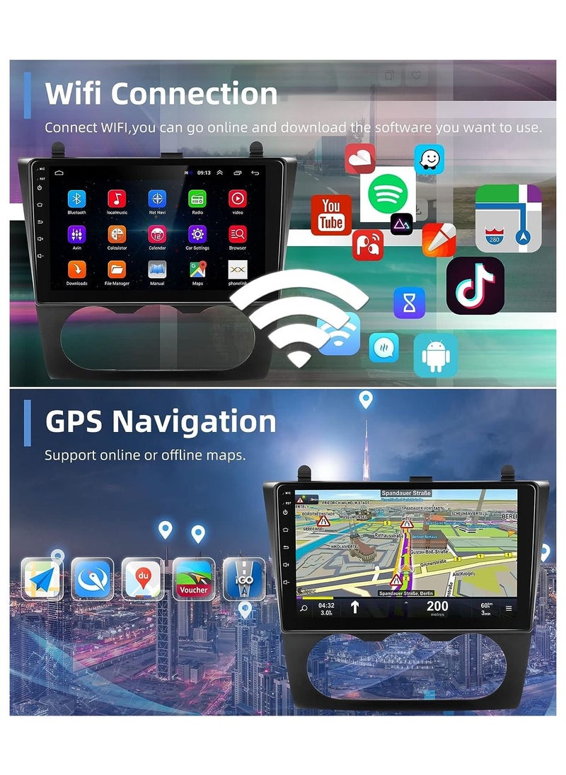 Android Screen For Nissan Altima 2008 To 2012 2GB RAM 32GB Memory Support Apple Carplay Android Auto Full HD Touch Screen built In Bluetooth USB Radio WiFi Play Store Backup Camera include (Manual AC)